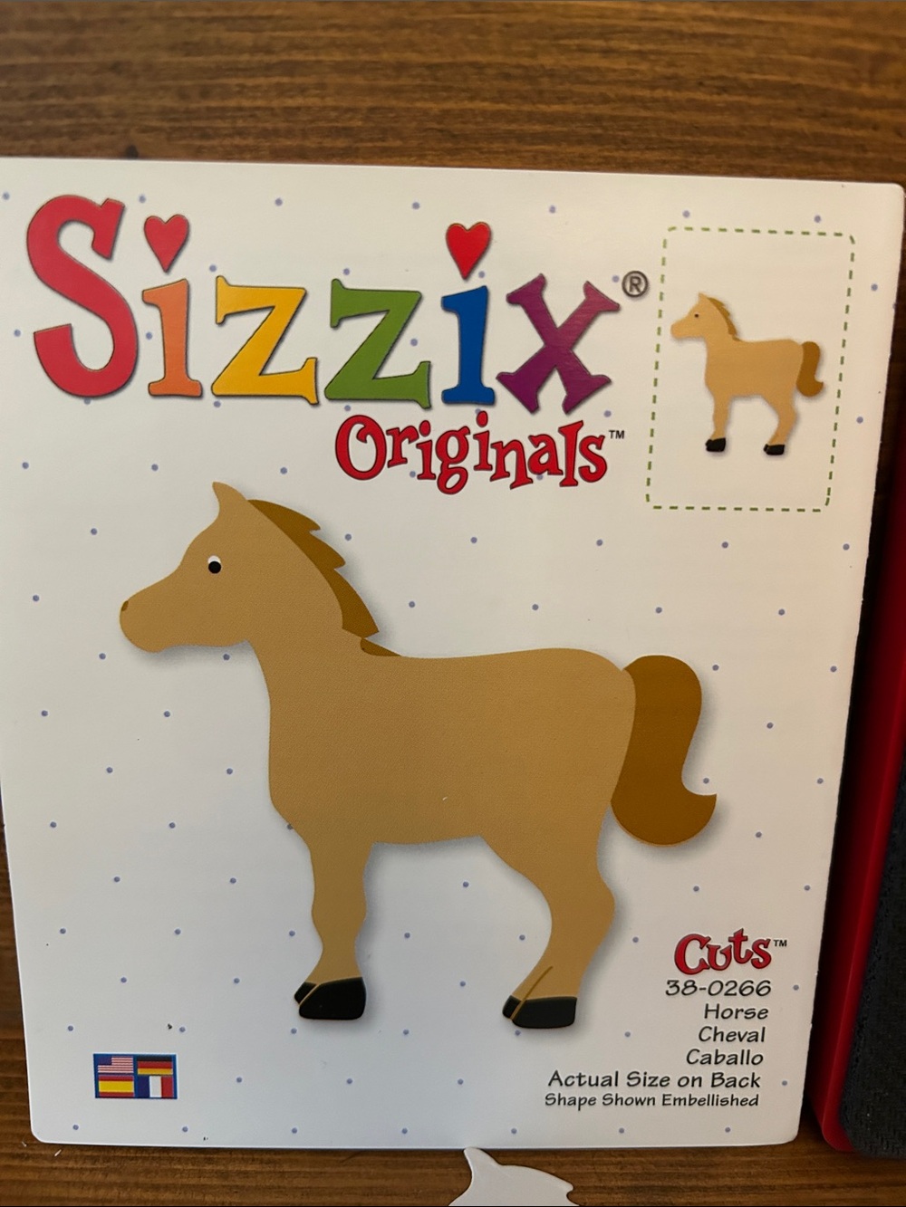 Sizzix horse original red large die cutter